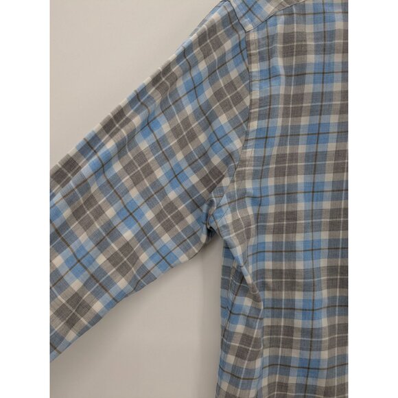 Peter Miller Button Down Shirt Men Size S Check Plaid Office Casual Effortless - Picture 4 of 10